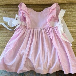 Pink Ruffled Kids Casual Dress